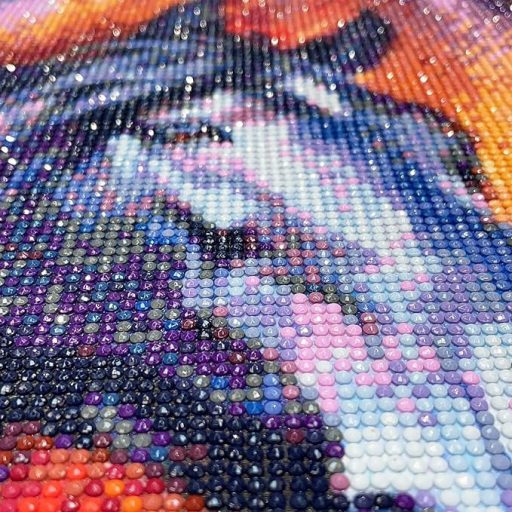 Sada diamantových obrazů s koňským vzorem 35 x 25 cm