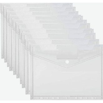   20dílná sada průhledných plastových složek – úložiště a organizér na dokumenty