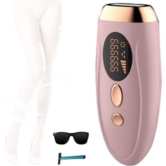   IPL přístroj na odstraňování chloupků pro domácí použití – růžovo-bronzový, 5úrovní intenzity