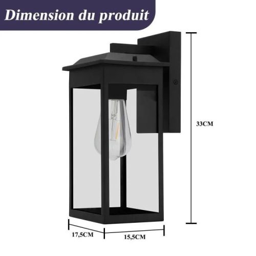 Venkovní nástěnná lampa Remixori se skleněným stínidlem – moderní zahradní osvětlení odolné vůči povětrnostním vlivům