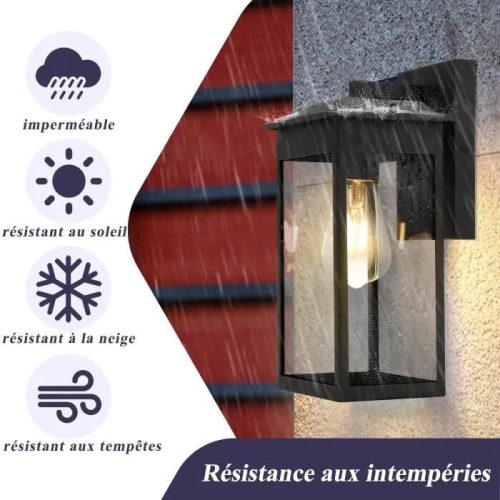 Venkovní nástěnná lampa Remixori se skleněným stínidlem – moderní zahradní osvětlení odolné vůči povětrnostním vlivům