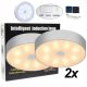 2 ks 16 LED nočních světel s pohybovým senzorem – USB, žluté světlo, pro osvětlení schodů