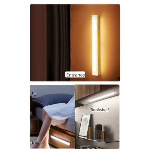 Ansal LED lampa s pohybovým senzorem – USB, magnetická, noční světlo (2 ks)