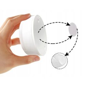   2 ks bateriově napájených, bezdrátových kulatých LED nástěnných svítidel – s PIR senzorem pohybu, pro noční osvětlení