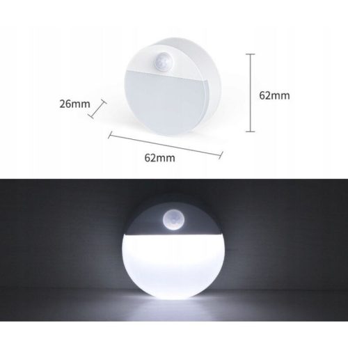 2 ks LED nástěnných svítidel s pohybovým senzorem – bezdrátových