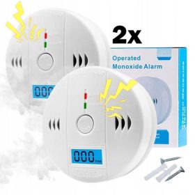   Detektor oxidu uhelnatého s LCD displejem, detektor CO - 2 ks