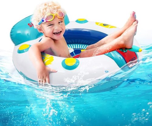 Plavecký kruh UFO s vodní pistolí pro děti 2-10 let 60 cm