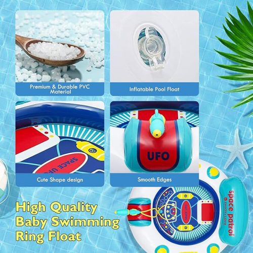 Plavecký kruh UFO s vodní pistolí pro děti 2-10 let 60 cm
