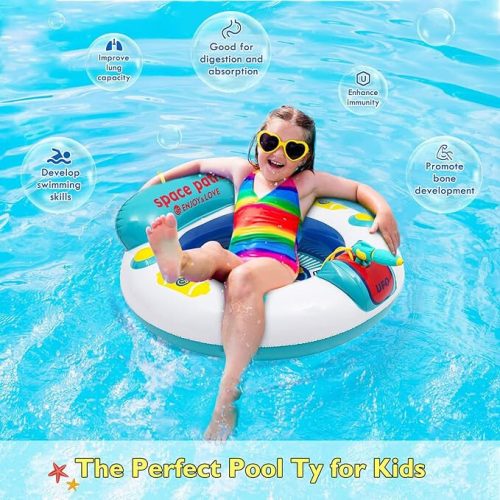 Plavecký kruh UFO s vodní pistolí pro děti 2-10 let 60 cm