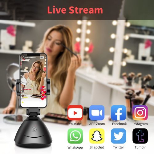 Držák telefonu Bshy se sledováním pohybu – automatické sledování 360°, nahrávání selfie a videa