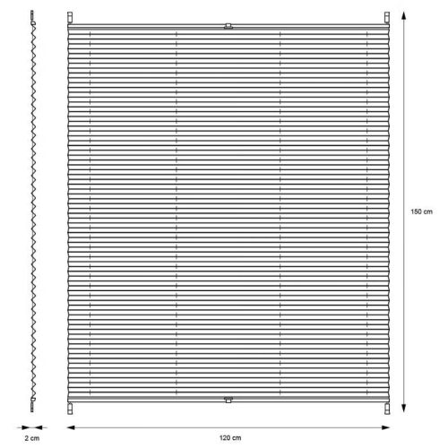 ECD Německo Klemmfix plisovaná roleta 120 x 150 cm - vínová