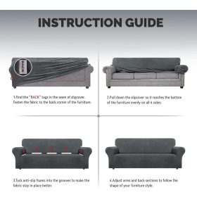 Potah na pohovku pro 2 osoby Couchsavers (tmavě šedý)
