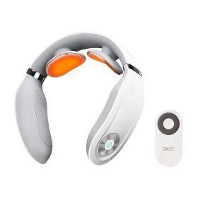   SKG 4098E bílý masážní přístroj na krk, TENS EMS elektroterapie pro bolesti krku a uvolnění svalů