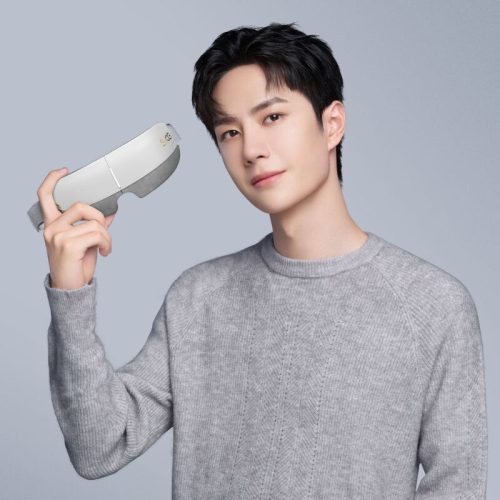 SKG E3-EN White Smart Eye Massager – Bluetooth hudba, vyhřívání a masáž tlakem vzduchu