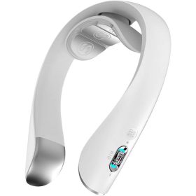   Mikroproudový masážní přístroj na krk SKG K5 Pro – bílý, vibrace + teplo, TENS