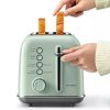 Buydeem DT620E Green Toaster – Topinkovač na 2 plátky v retro designu s nastavitelnými úrovněmi