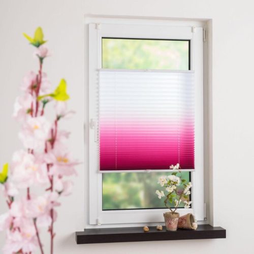 Designová zatemňovací roleta Blux 110 x 130 cm, růžovo-bílá