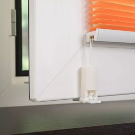   Plisovaná roleta JalousieCrew Klemmfix 110 x 130 cm, oranžovo - bílá