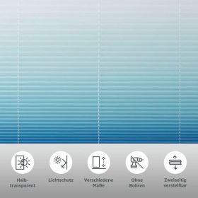 My Home „Ombré“ Plisé 110 x 130 cm, modro-bílá
