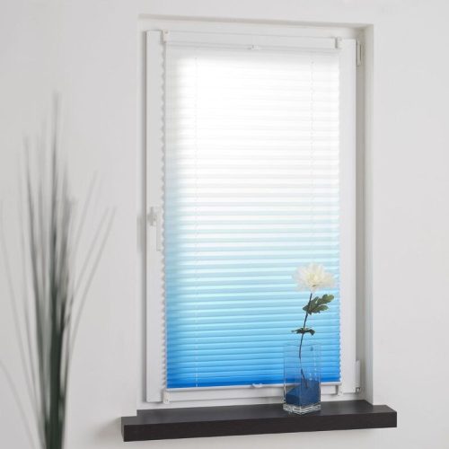 Plisovaná roleta JalousieCrew Klemmfix 120 x 130 cm, modro-bílá