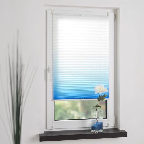 Plisovaná roleta JalousieCrew Klemmfix 120 x 130 cm, modro-bílá