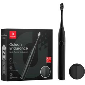   Elektrický zubní kartáček Oclean Endurance Black – dlouhá výdrž baterie, 5režimů, nabíjení přes USB-C