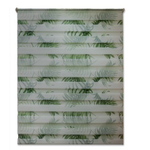 Mini roleta Blux Leaf Pattern 40 x 140 cm - bílá