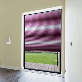   Designová zatemňovací roleta Blux 110x135 cm, přechod růžovo-bílý