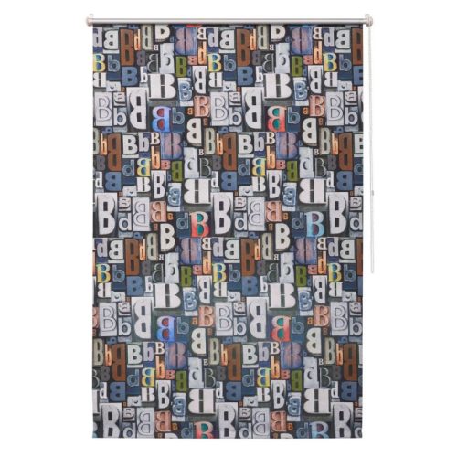 B.Banani Klemmfix Thermo Blackout roleta – 60 x 150 cm, barevný vzor písmen