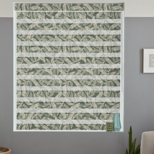 Blux rolety den a noc 115, 5× 130 cm - tropická zelená