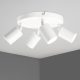 Kambo kulaté otočné LED stropní bodové svítidlo se 4 hořáky (bílé)