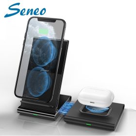   Bezdrátová nabíječka Qi pro více zařízení Seneo 2 v 1
