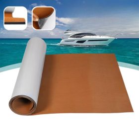  Samolepicí dlaždice z EVA materiálu pro lodě 2400x900x6 mm – světle hnědý vzor teakového dřeva, protiskluzová, voděodolná