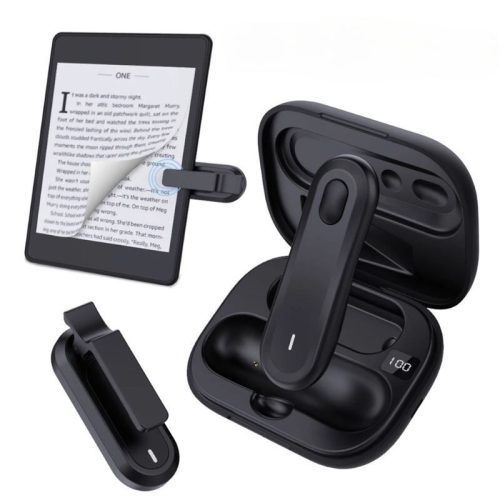 Kompaktní RF obraceč stránek s Bluetooth dálkovým ovládáním a nabíjecím pouzdrem – pro čtení a fotografování, použití na více platformách