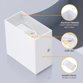 Sada 2 nástěnných nástěnných LED osvětlení OOWOLF