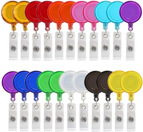 Kabelový držák klíčů ID držák klip 22 ks, 11 barev