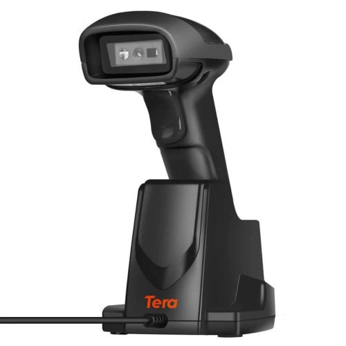 Bezdrátový 2D snímač čárových kódů Tera D6100 s nabíjecí kolébkou (černý)