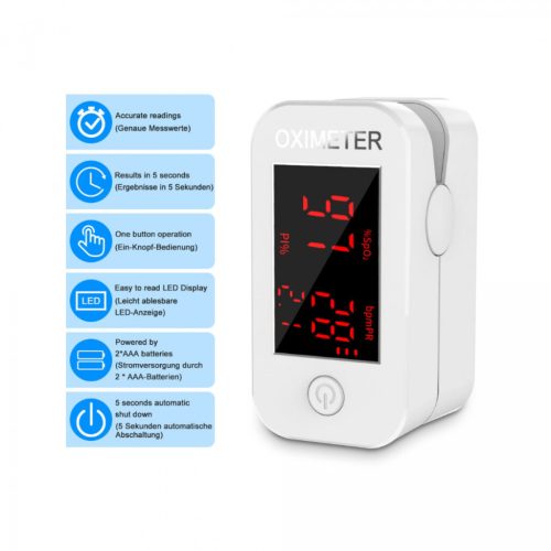 MOMMED Pulzní Oxymetr s LED Displejem – Kompaktní Měřič Kyslíku a Pulzu