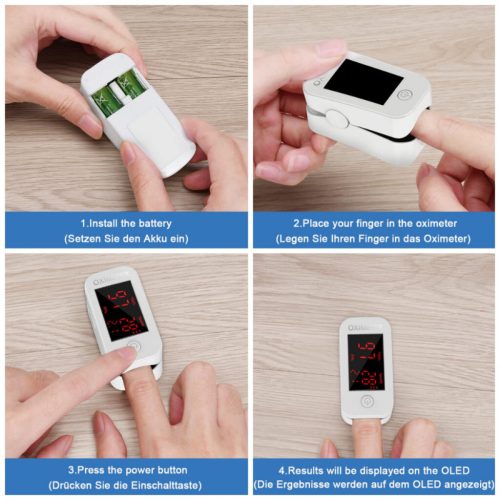MOMMED Pulzní Oxymetr s LED Displejem – Kompaktní Měřič Kyslíku a Pulzu