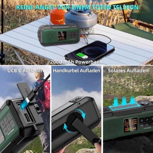 Multifunkční rádio Kayinow – černo-zelené