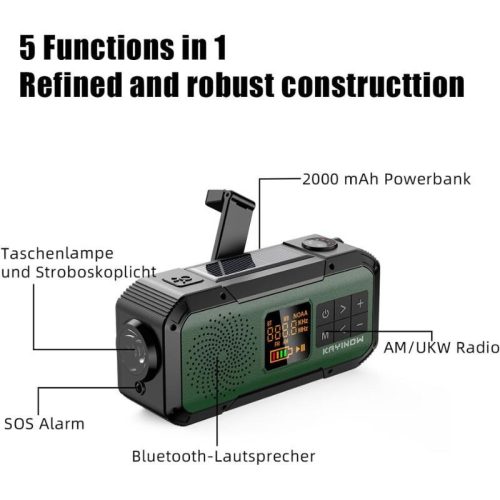 Multifunkční rádio Kayinow – černo-zelené