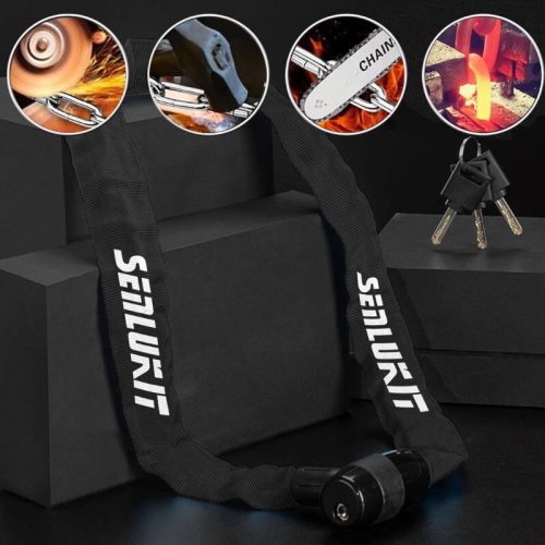 Zámek na kolo SenluKit s klíčem – ocelový zámek na kolo úrovně 5 s ochranou proti krádeži pro venkovní použití