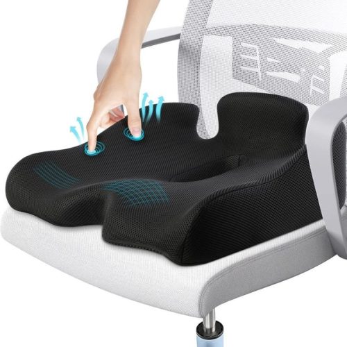 Ergonomický sedák z paměťové pěny Benazcap, černo-šedý
