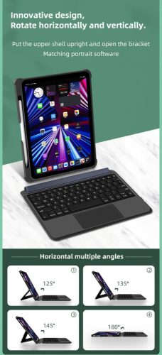 Pouzdro na tablet Gaoeein s dotykovou klávesnicí a podsvícením