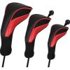 Sada krytů na hlavy golfových holí LZGOPE – 3 kusy (červené)