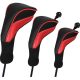 Sada krytů na hlavy golfových holí LZGOPE – 3 kusy (červené)