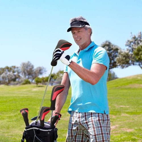 Sada krytů na hlavy golfových holí LZGOPE – 3 kusy (červené)