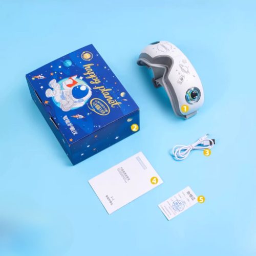 Dětský oční masážní přístroj BLux se 3 režimy – polstrovaný, sastronautským vzorem