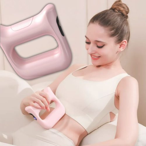 Přenosný elektrický stimulátor svalů BLux – vibrační ruční masážní přístroj (růžový)