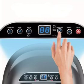   Masážní přístroj na nohy BLux – černý, sfunkcí vyhřívání, pro domácí použití